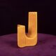 Sculptural Amber Ceramic Space Age Vase, Italy 1970