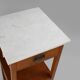 French Art Deco bedside table with a Carrara marble top, circa 1920.
