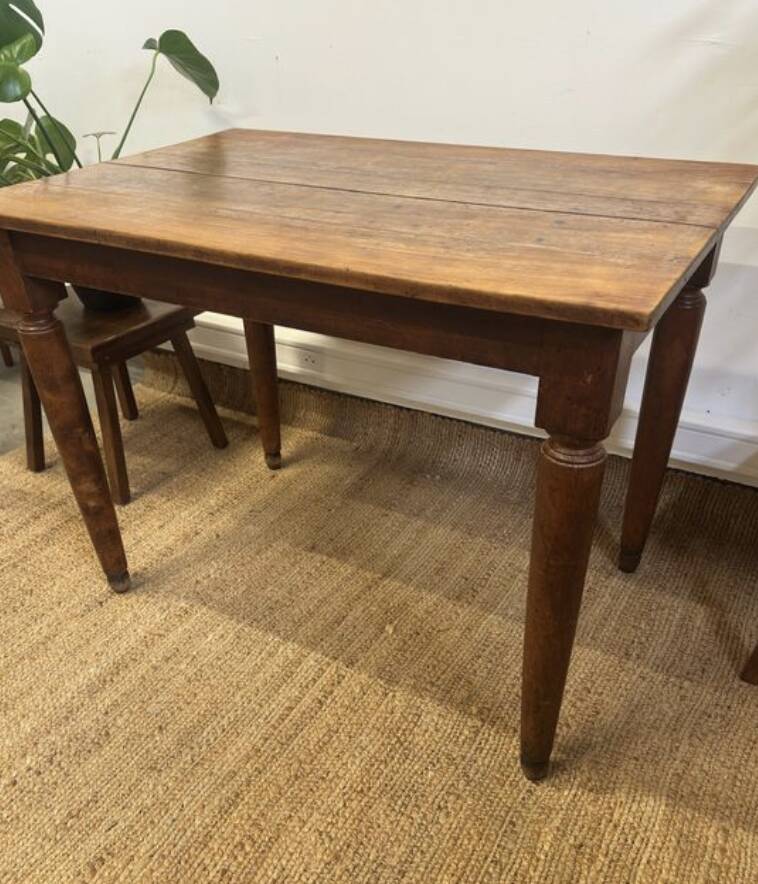 Table de bistrot ancienne en bois massif