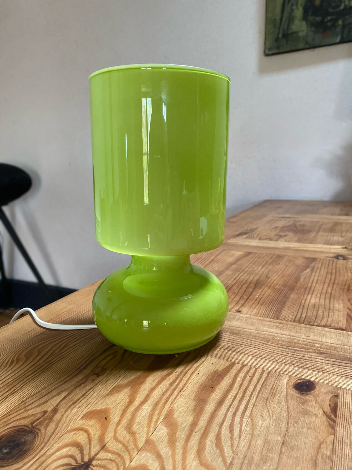 Blown glass table lamp