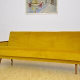 Velvet Daybed Sofa with fold-out function, 1960s