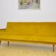 Velvet Daybed Sofa with fold-out function, 1960s