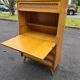 Secrétaire vintage pied compas 1960 rotin