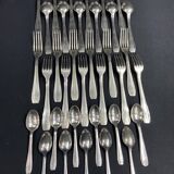 Ménagère vintage en métal argenté