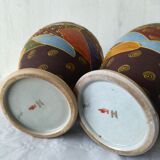 Pair of vintage satsuma vases