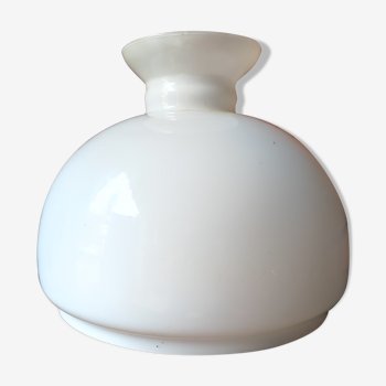 Globe lampshade opaline chandelier and lamp