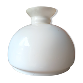 Globe abat jour opaline de lustre et lampe