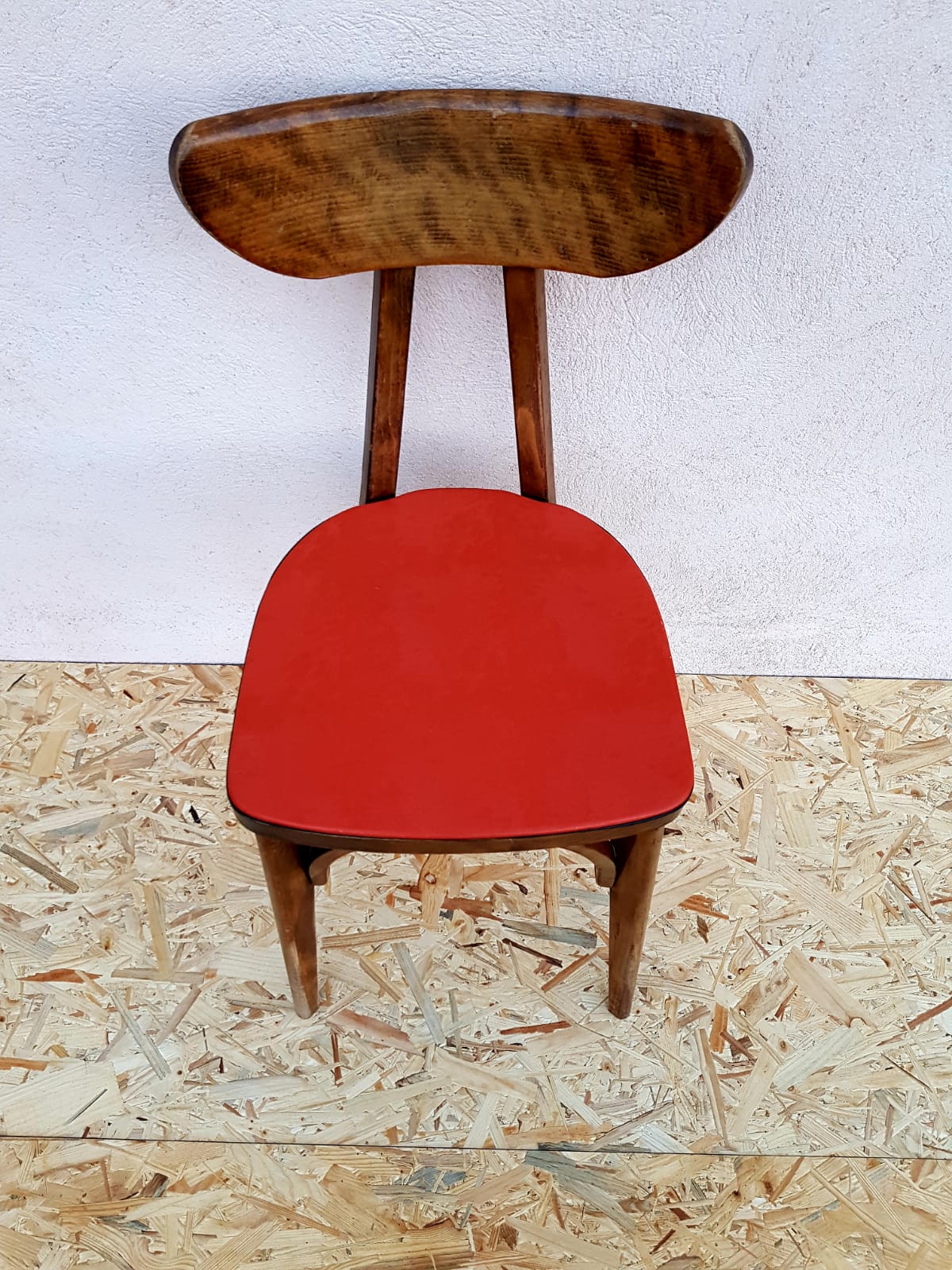 4 chairs Bistro/banana style Luterma sitting vintage Red