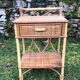 Vintage rattan bedside table