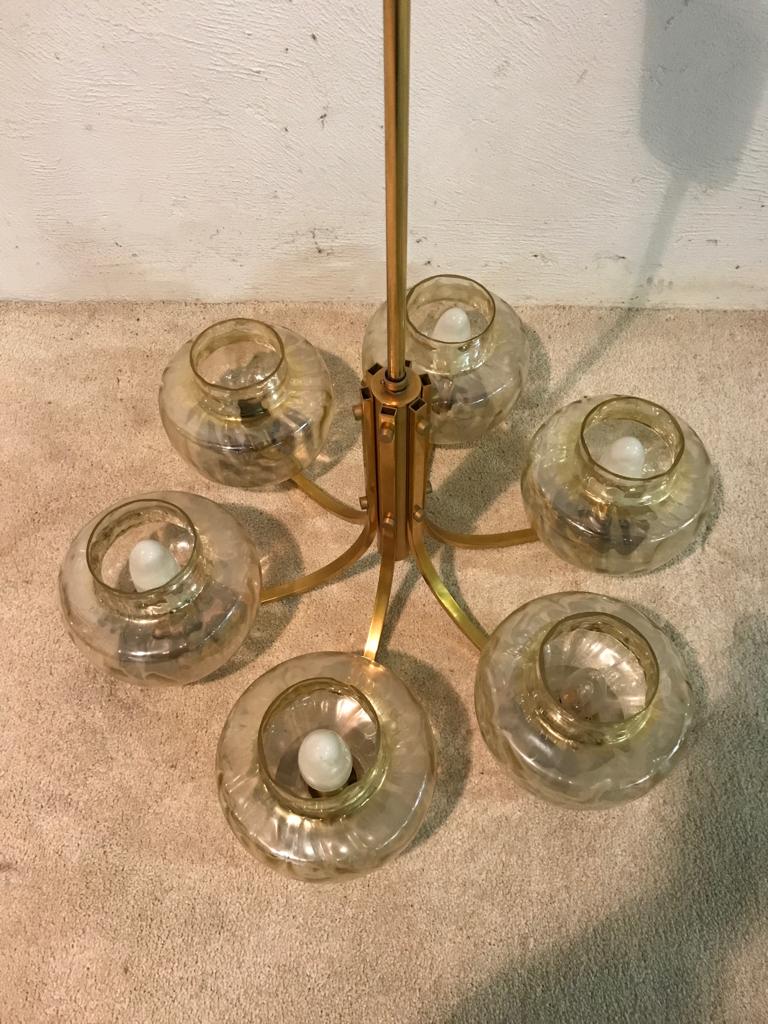 60s/70s brass chandelier