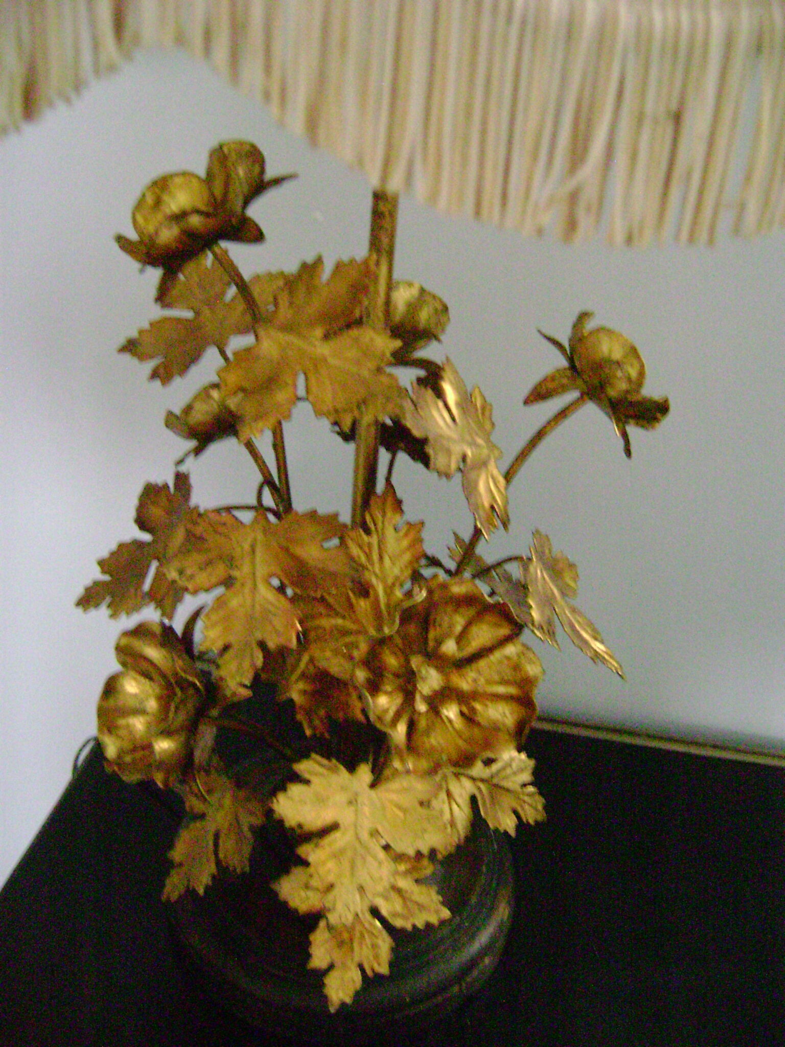 73cm gold metal lampshade with fabrics