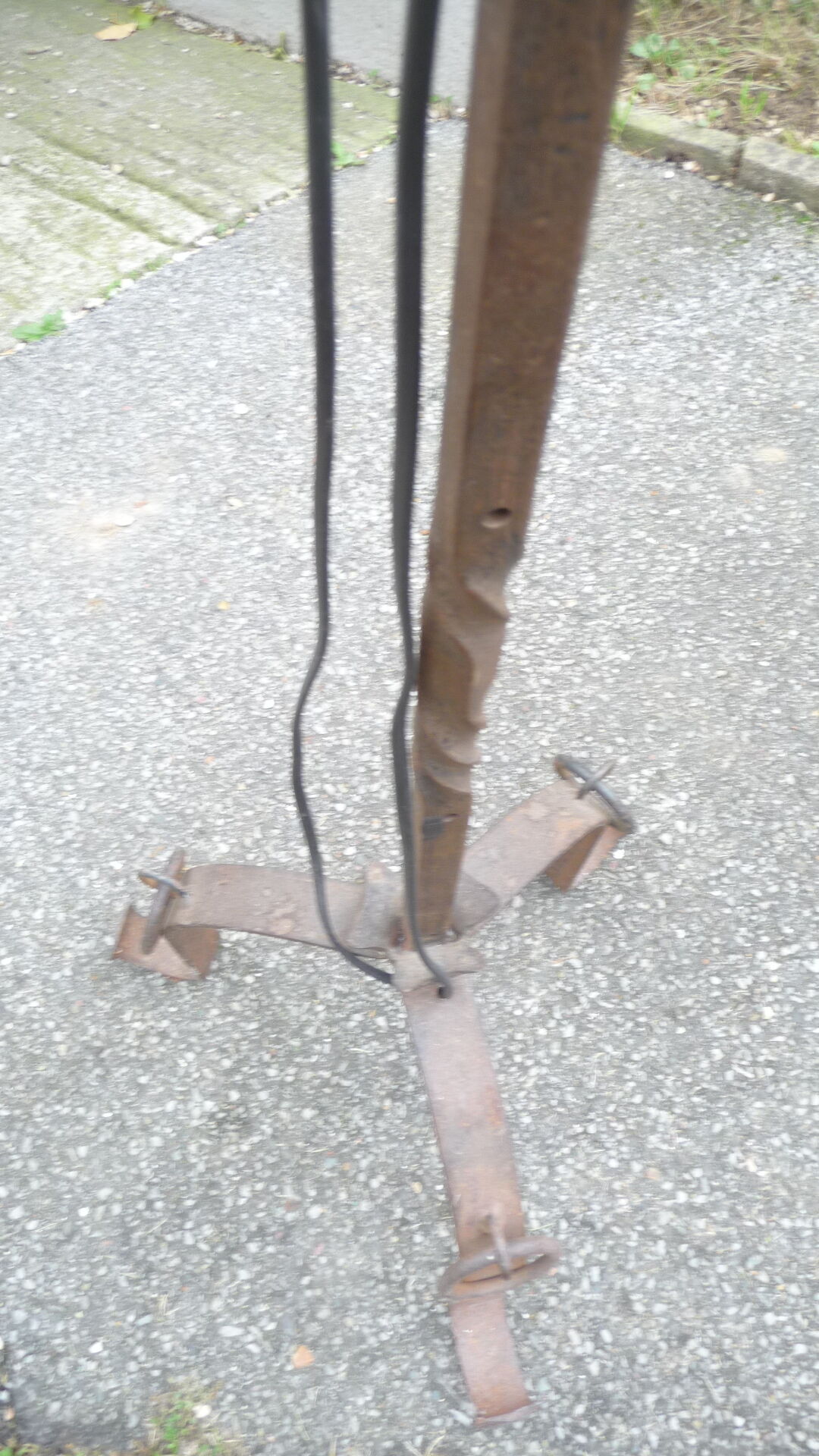 Wrought iron lamppost