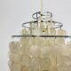 Mid-century mother of pearl Capiz shell Verner Panton style hanging lamp, 1970s