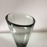 Asymmetrical Holmegaard vase by Per Lutken