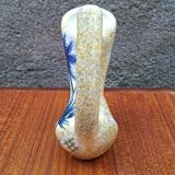 Earthenware vase signed by Jacqueline Gelb with a thistle decoration.