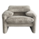 Maralunga armchair by Vico Magistretti for Cassina in fur