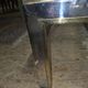Chrome and gold metal coffee table by Romeo Rega from the 1970s.