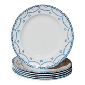6 plates in English earthenware "Cheltenham" — F. Winkle & Co