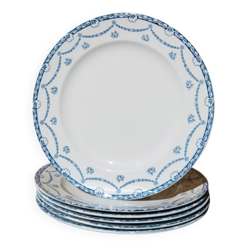 6 plates in English earthenware "Cheltenham" — F. Winkle & Co