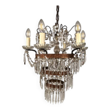 Chandelier with crystal pendants with seven lights, Louis XVI style