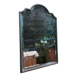 Table mirror to place in silver metal