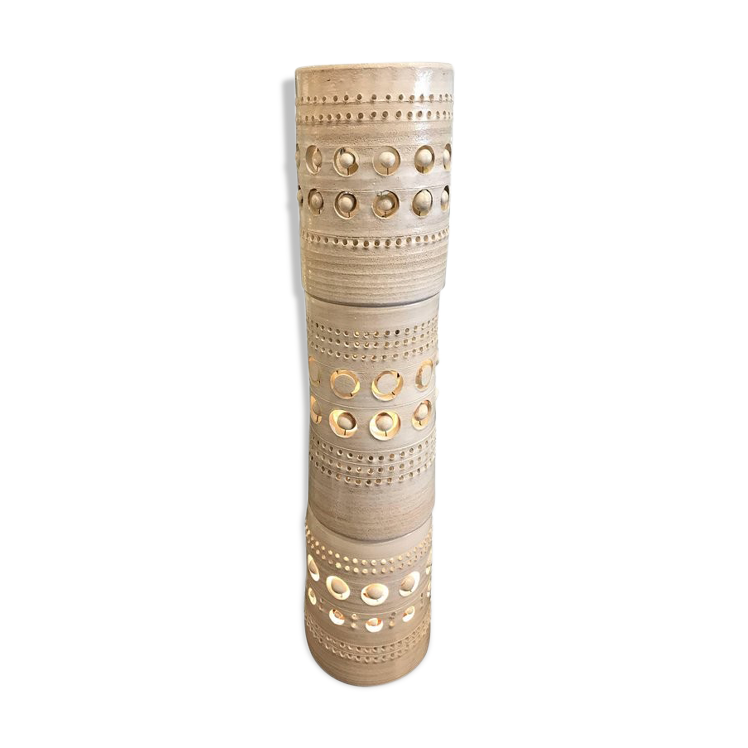 Lampe céramique "Totem" Georges Pelletier circa 1970