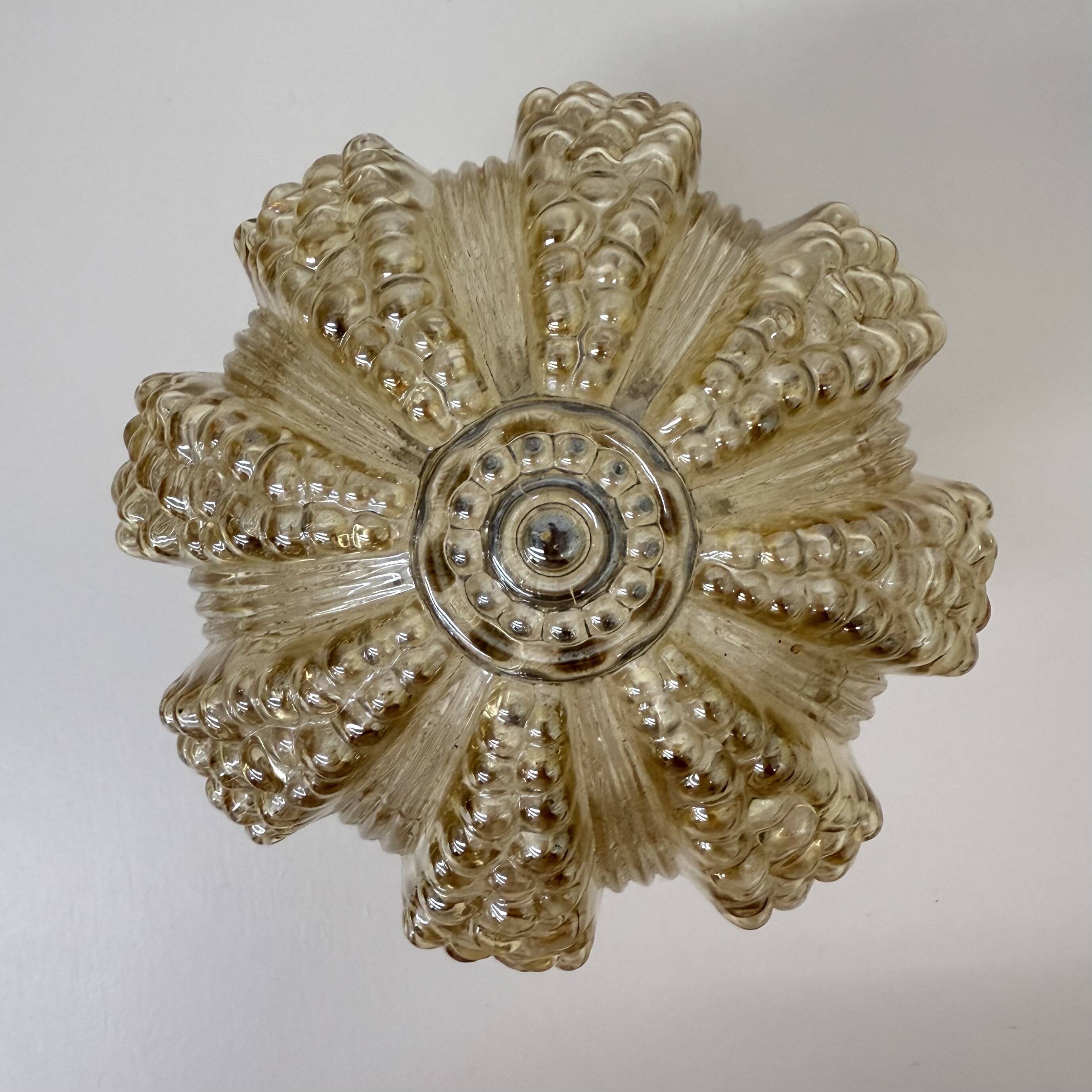 Vintage glass bubble ceiling lamp , 1970s