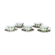 5 cups and saucers vichy 1950