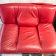 Nicoletti Salotti Italian Designer - Armchair and sofa set 2 places in red leather