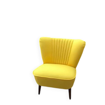 Fauteuil lounge moderne en velours, années 1950
