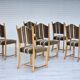 Années 1970, ensemble de 6 chaises de salle à manger danoises, bon état d'origine.