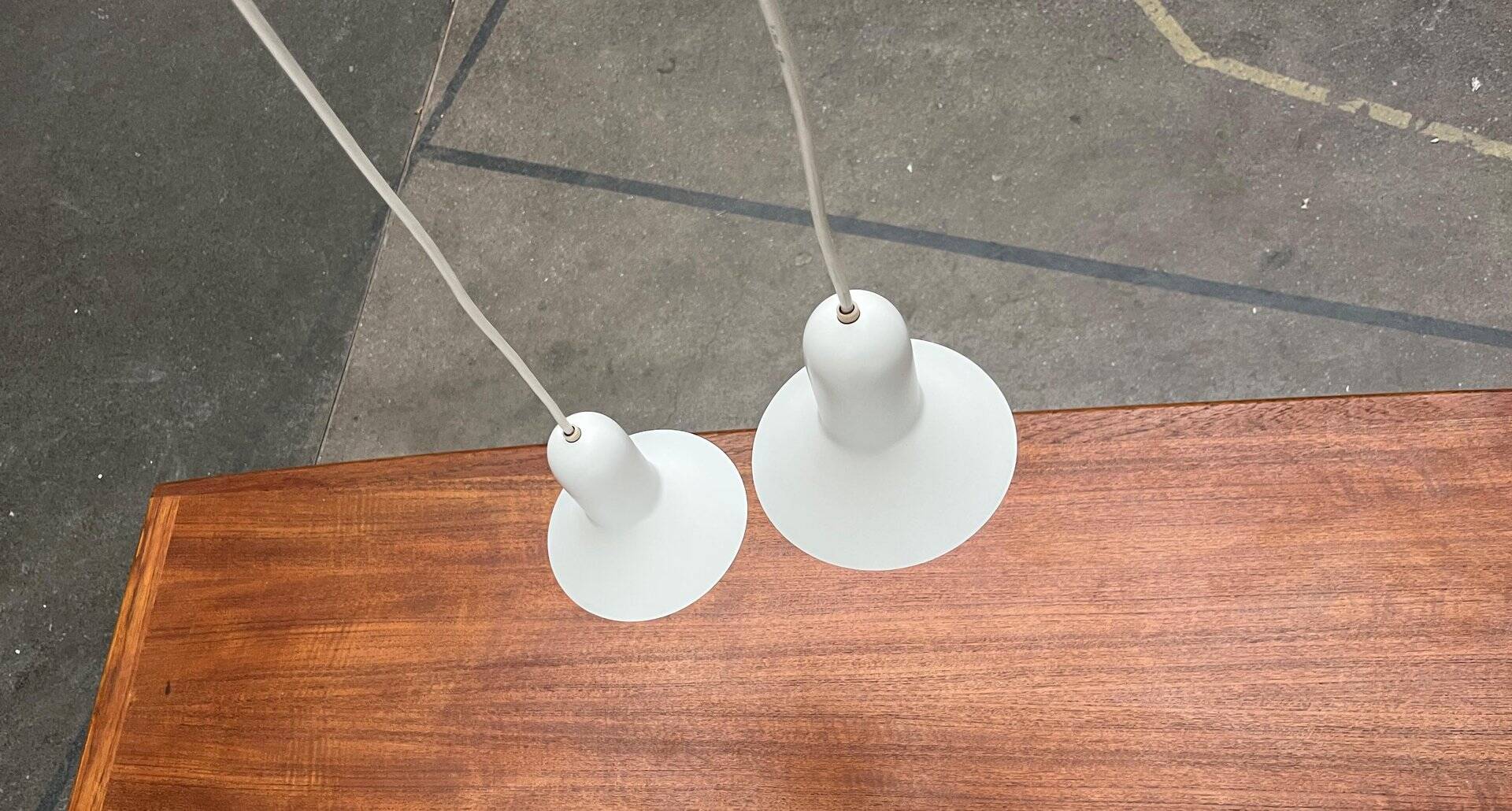 Suspended Lamps Model 1415 Mid-Century Modern Danish by Claus Bondrup and Torsten Thorup for Nordlux, 1960s, Set of 2