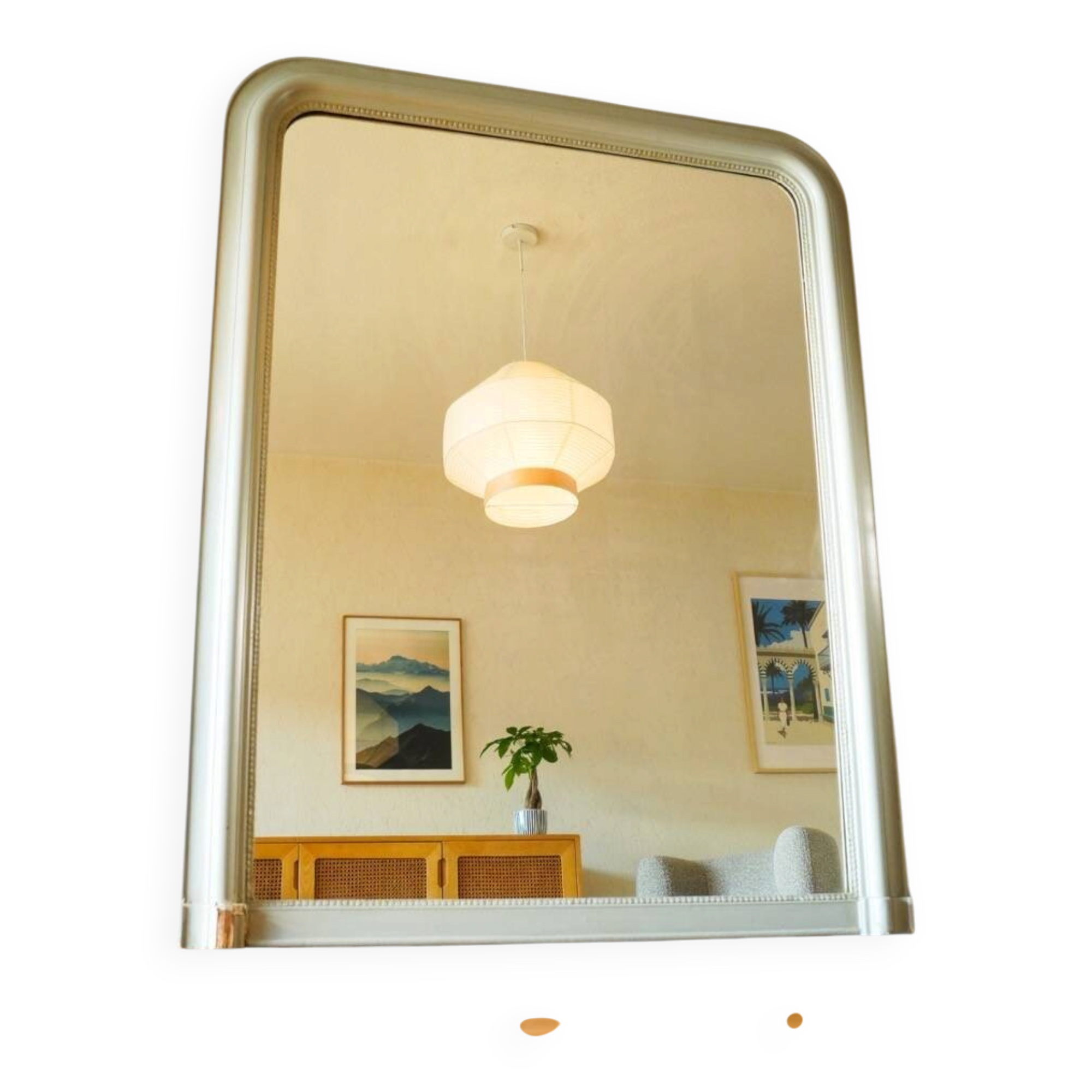 Miroir de cheminée Louis-Philippe XIXe – 154 × 121 cm