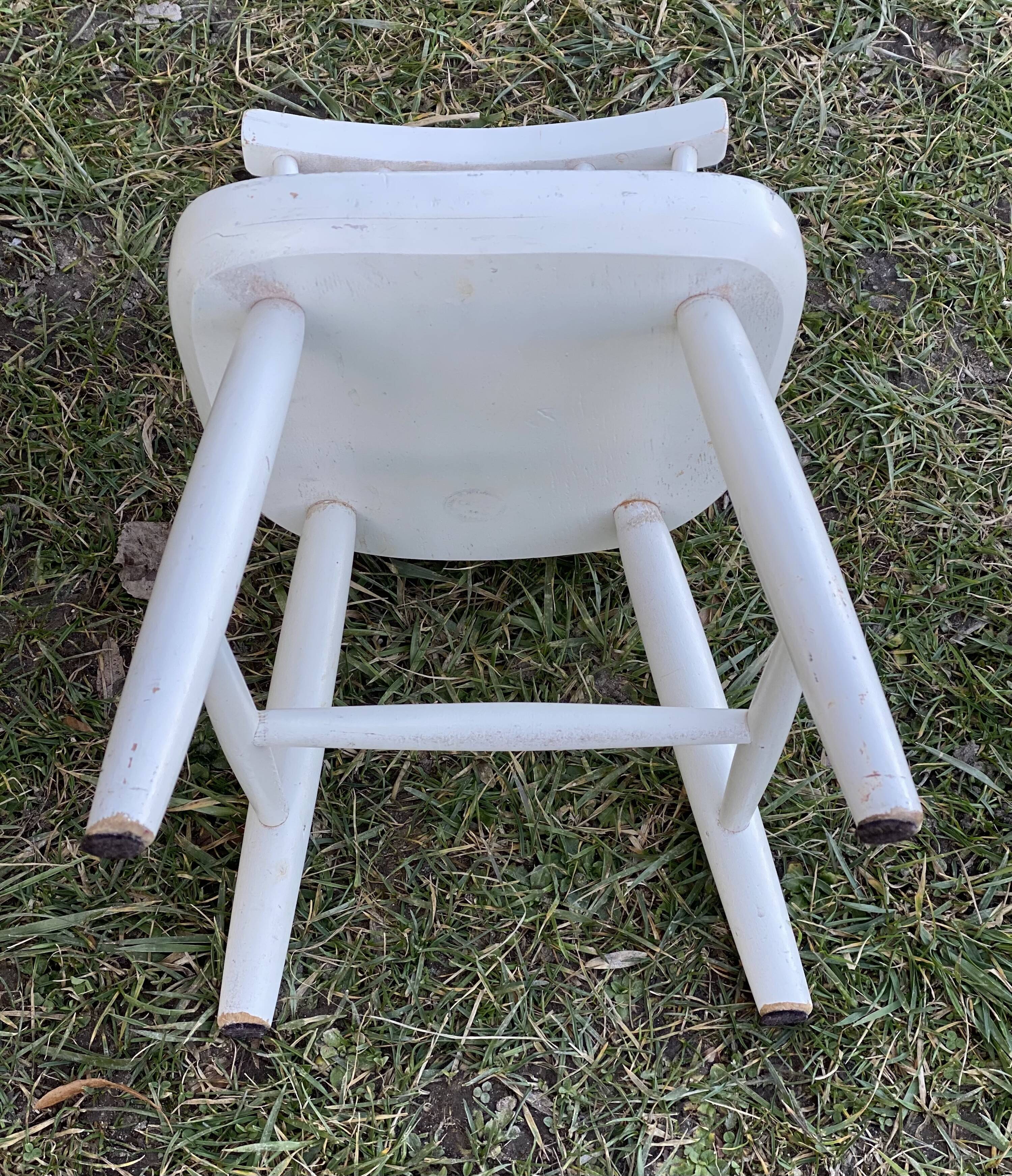 Vintage 1970s children's chair painted wood
