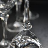 11 verres à eau en cristal d'Arques à la forme originale carrée