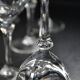 11 Arques crystal water glasses with an original square shape