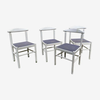 Vintage white lacquered chairs