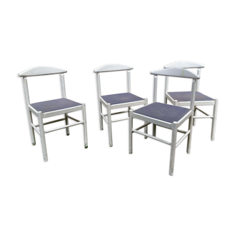 Vintage white lacquered chairs