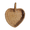 Heart-shaped wicker basket