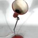 Stilnovo Milano, salmon orange table lamp from the 60s, signed
