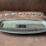 Large rectangular original silver metal dish
