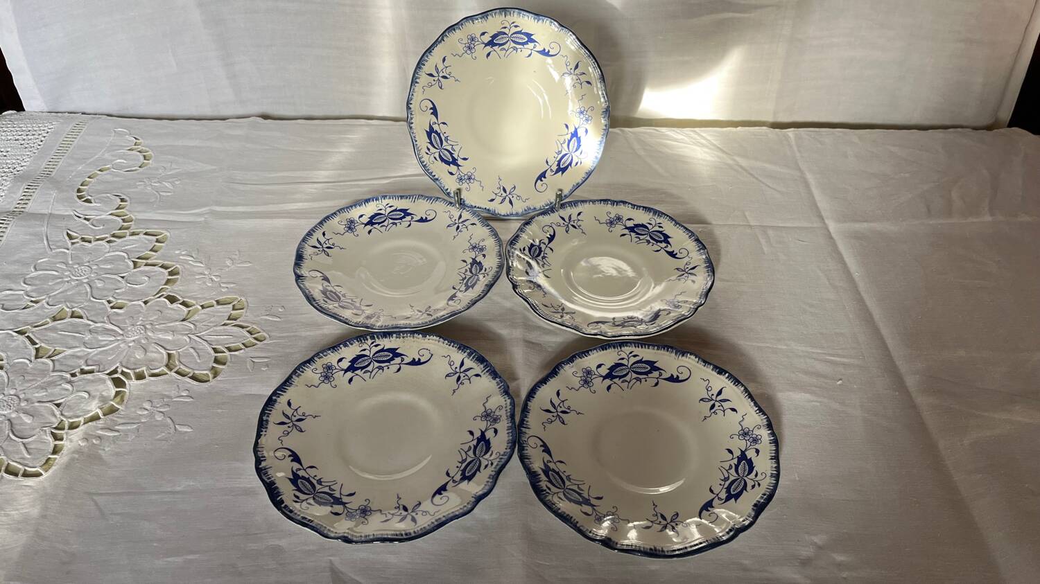 Lot de 5 assiettes à dessert Lancaster vintage