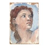 Painting, portrait of a woman in profile