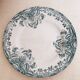 Assiette plate Saint Amand , terre de fer ,  A. Lebacqz & M. Bouchart, antique français