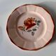 Set of 2 antique Sarreguemines earthenware plates with floral decoration