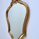 Mirror rocked carved and gilded wood 30x45cm