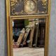 Louis XVI style trumeau mirror in wood and gilded stucco circa 1880