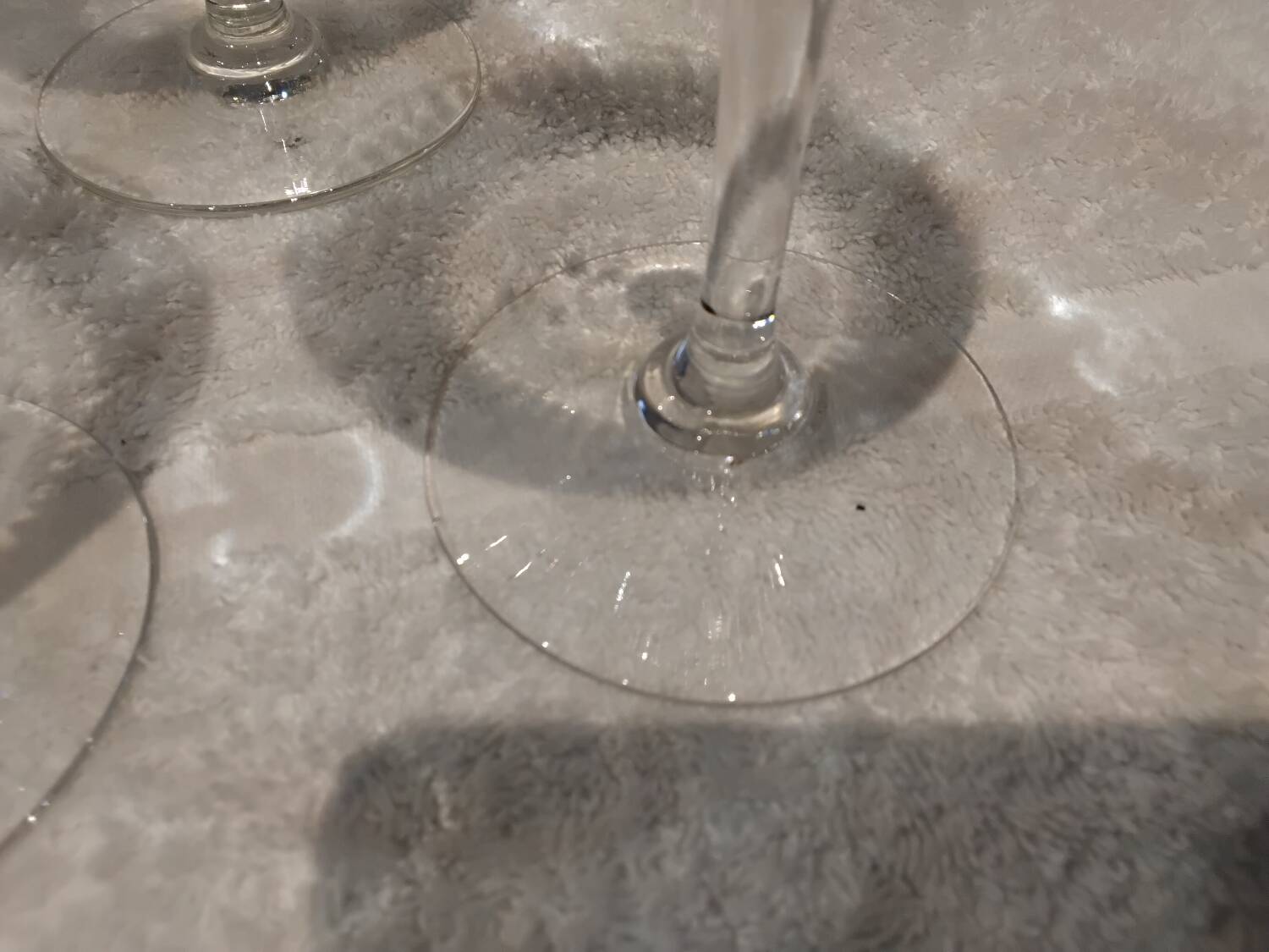 5 Baccarat crystal champagne glasses, Nancy model, before 1936