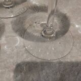 5 Baccarat crystal champagne glasses, Nancy model, before 1936