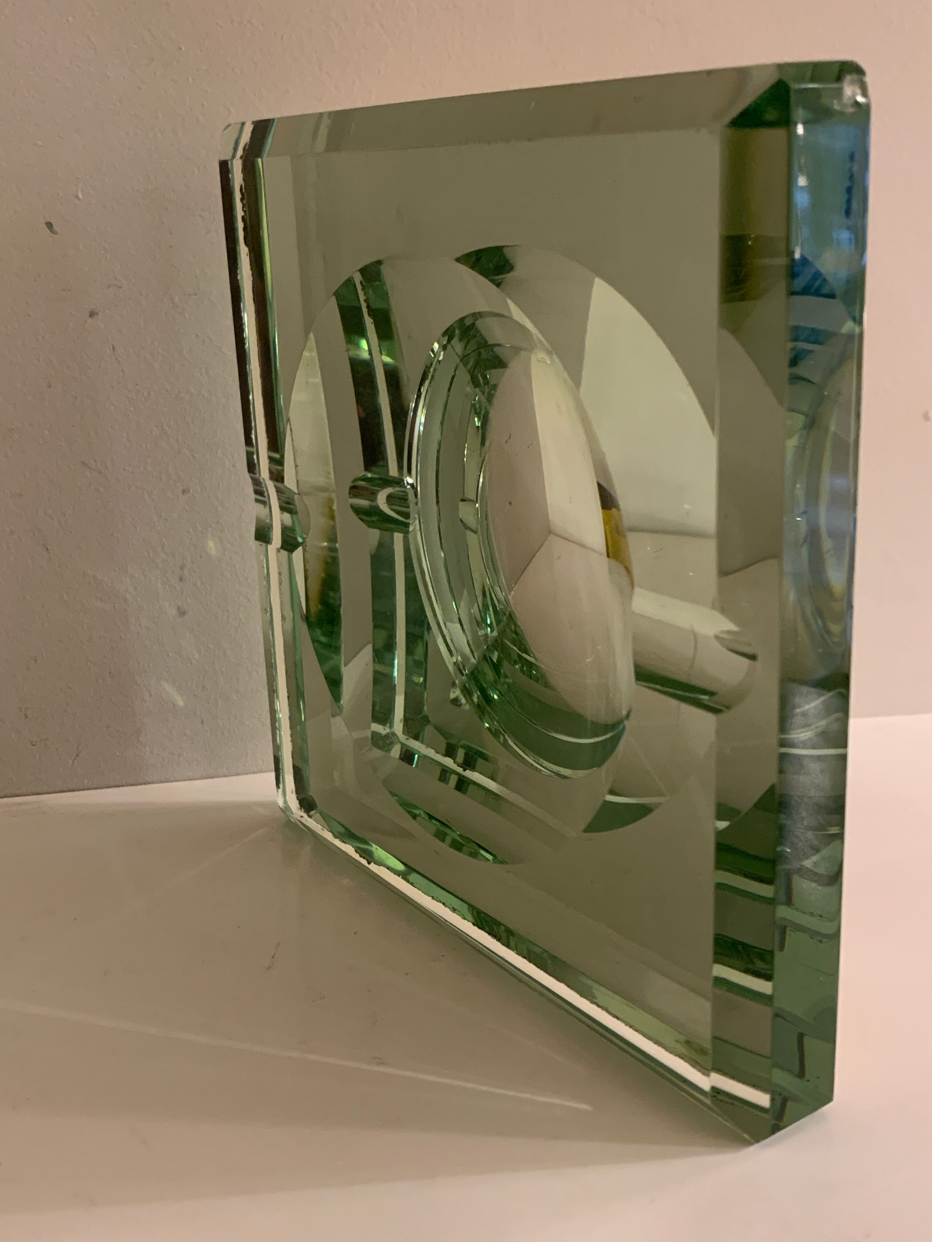 Jean Luce's square mirror art deco ashtray